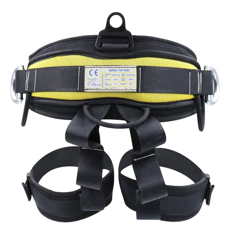 X XBEN Thicken Climbing Harness, Protect Waist Safety Harness Gear, Wider Half Body Harness for Roofing Fire Rescuing Rock Climbing Rappelling Tree Climb - Image 5
